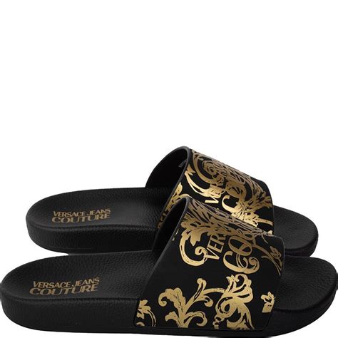 versace jeans slippers|female Versace slippers.